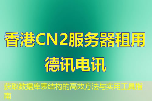 獲取數(shù)據(jù)庫(kù)表結(jié)構(gòu)的高效方法與實(shí)用工具指南