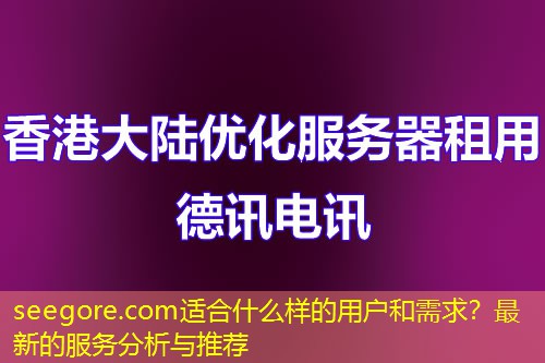 seegore.com適合什么樣的用戶和需求？最新的服務分析與推薦