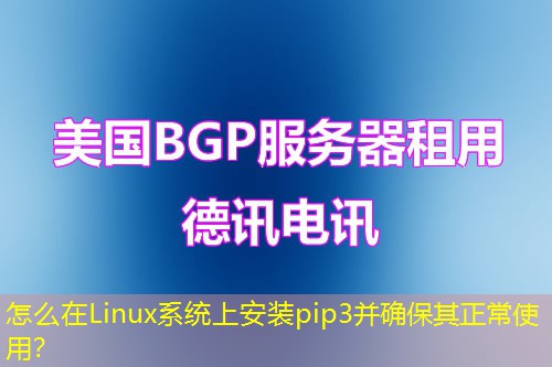 怎么在Linux系統(tǒng)上安裝pip3并確保其正常使用？