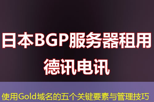 使用Gold域名的五個關鍵要素與管理技巧