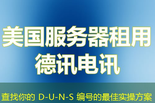 查找你的 D-U-N-S 編號的最佳實操方案