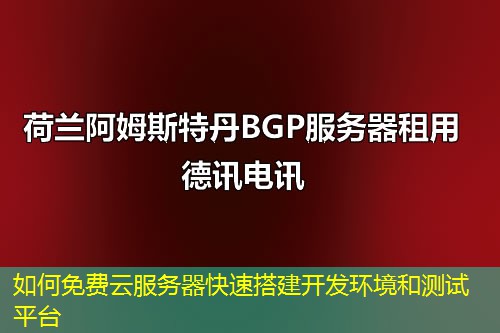 如何免費(fèi)云服務(wù)器快速搭建開發(fā)環(huán)境和測試平臺